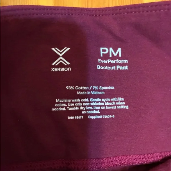 Xersion Burgundy Flare Women's Pants - Picture 7 of 11